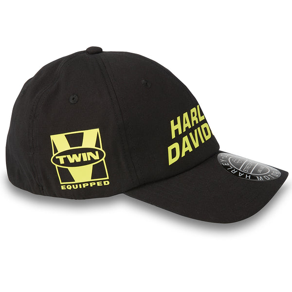 Harley-Davidson Men's Willie G. Skull Viper Waxed Style Cap, Black Hat 97642-24VM
