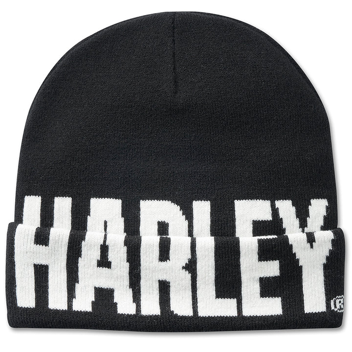 Harley-Davidson Men's Cuffed Beanie, Black 97659-24VM