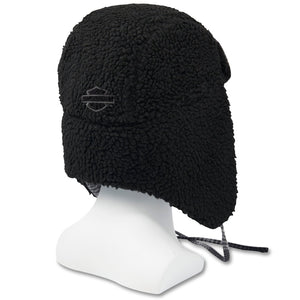 Harley-Davidson Women's Reversible Winter Trapper Fit Hat, Black 97673-25VW