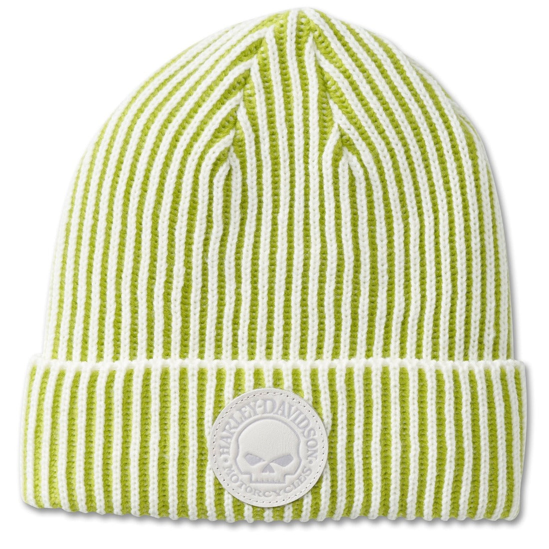 HarleyDavidson Women's Venom Willie G Skull Beanie Cap, Wild Lime Gre Daytona HarleyDavidson