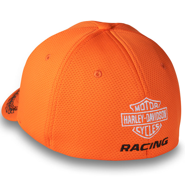 Harley-Davidson Start Your Engines Stretch-Fit Baseball Cap, Orange 97721-24VM