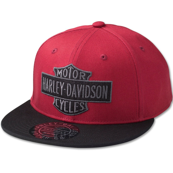 Harley-Davidson Men's Bar & Shield Logo Snapback Cap, Merlot 97733-23VM