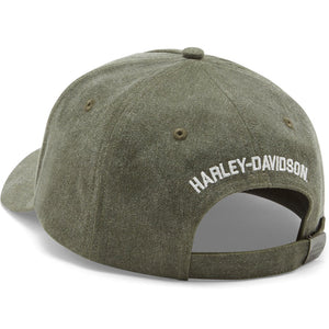 Green Harley-Davidson cap on a white background