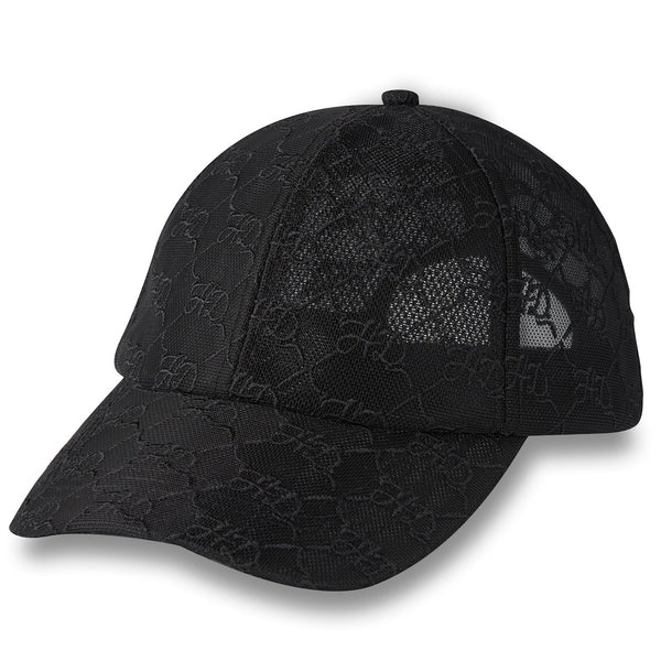 Harley-Davidson Women's Smolten Allover Lace Adjustable Cap, Black Hat 97756-24VW