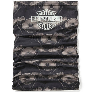 Harley Davidson neck gaiter with logo on a white background