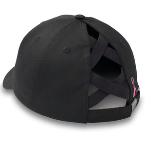 Harley-Davidson Women's Pink Label Ponytail Adjustable Closure Cap, Hat