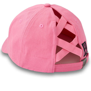 Harley-Davidson Women's Pink Label Ponytail Adjustable Closure Cap, Hat