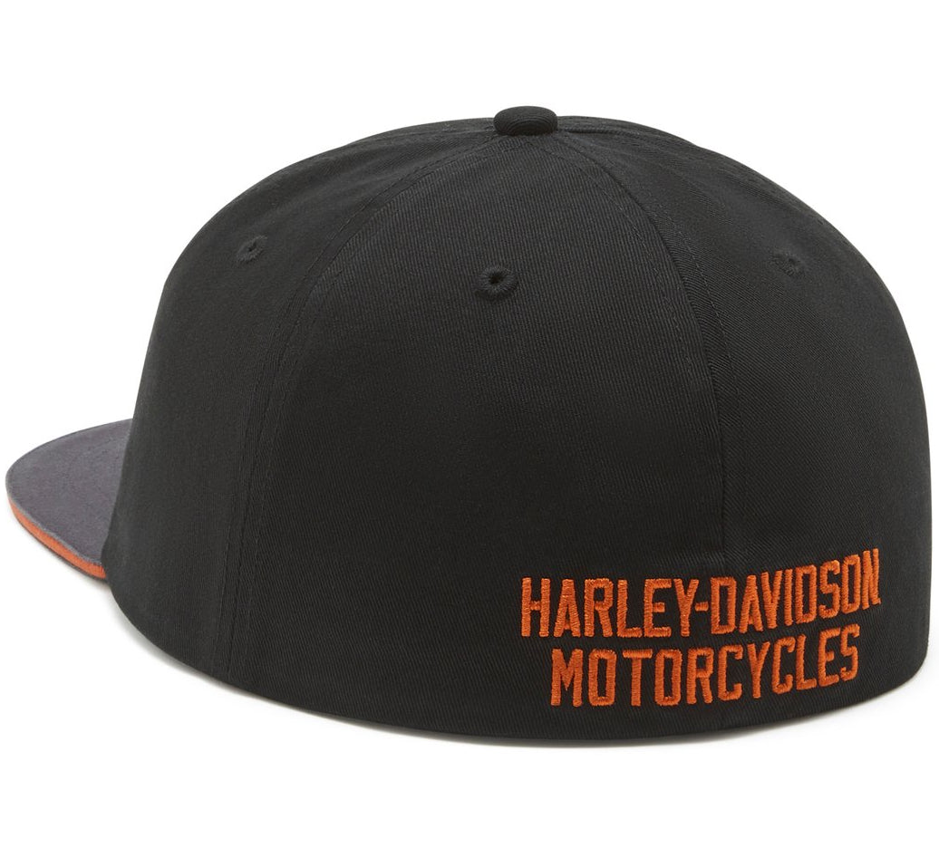 Berretto Invernale Bambino Harley-Davidson Bar & Shield, Maglia Fine Blu, 55% Cotone 45% Poliestere, Taglia Unica