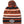 Harley-Davidson beanie with orange, black, and white stripes on a white background