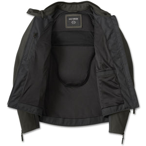 Harley-Davidson Women's Gallun 2.0 H-D Triple Vent System Leather Riding Jacket, Olive Green 98000-24VW