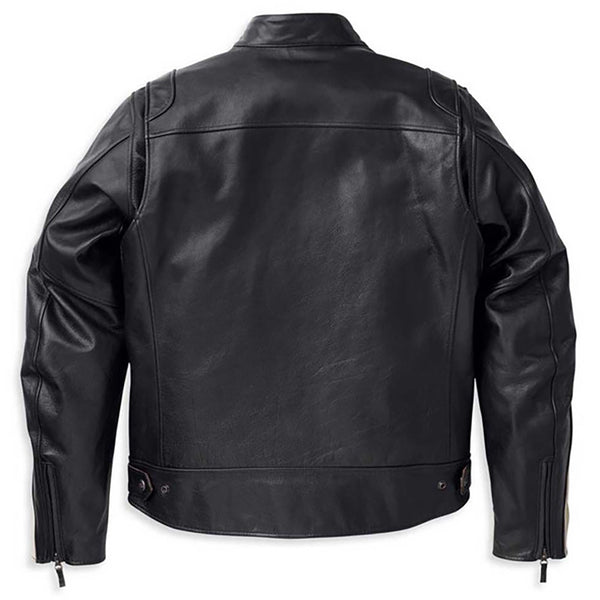 Harley-Davidson Men's Enduro Striped Leather Riding Jacket, Black 98003-22VM