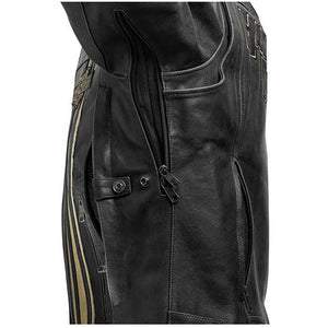 Harley-Davidson Men's H-D Triple Vent Passing Link II Leather Jacket, Black 98005-21VM