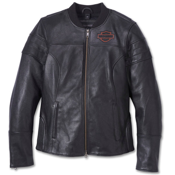 Harley-Davidson Women's Miss Enthusiast 2.0 Leather 3-in-1 Jacket, Black 98020-23VW