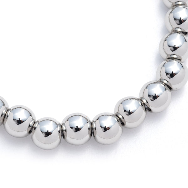 Harley-Davidson Women's Bar & Shield Toggle Stretch Bead Bracelet, Silver 34B00149