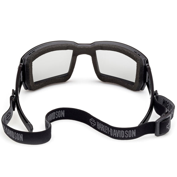 Harley-Davidson Men's Tour of Duty Clear Light-Adjusting Riding Eyewear, Black Frame HZ0009-02X