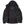 Black jacket with a hood on a white background