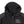 Black and gray Harley-Davidson jacket with hood on a white background