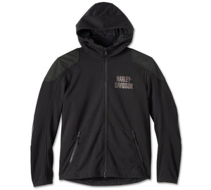 Black hoodie with 'Harley-Davidson' logo on a white background
