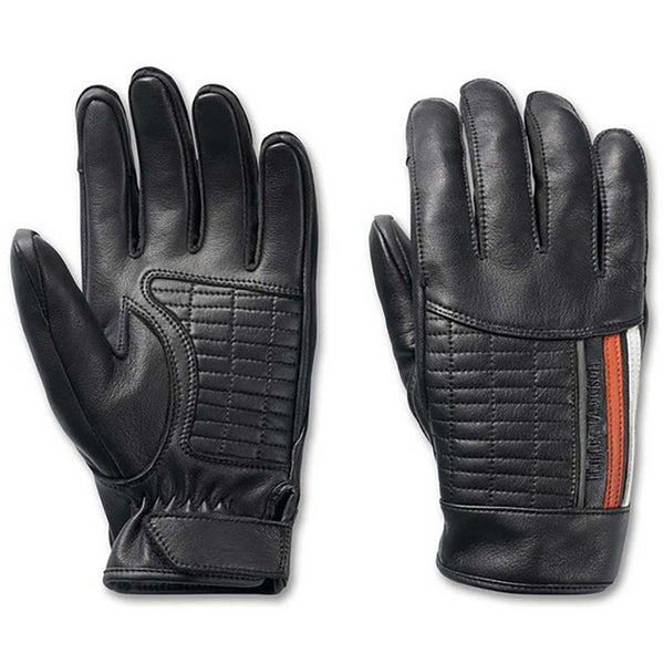 Harley-Davidson Men's South Shore Full-Finger Leather Gloves, Black 98103-23VM