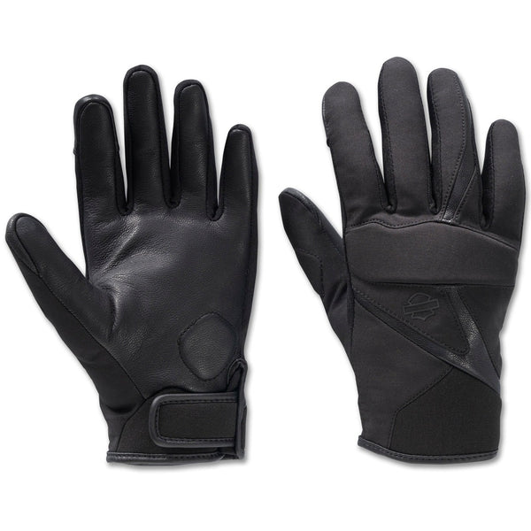 Harley-Davidson Women's Cambria Textile Pre-Curved Textile Riding Gloves, Black 98111-24VW