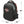 Black Harley-Davidson backpack with red accents and white brand lettering, shown with dimension arrows indicating 18 inches tall, 14.5 inches wide, and 10 inches deep on a white background.