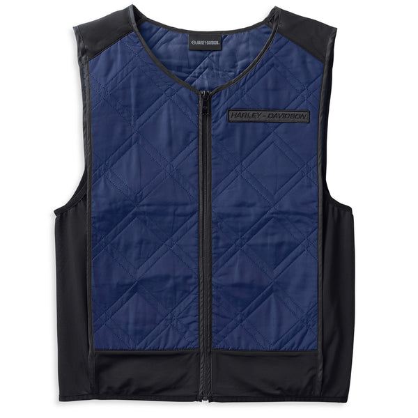 Harley-Davidson Men's H-D TECH Cooling Hydration Vest, Dark Blue 98124-22VX