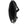 Black leather bag with a shoulder strap on a white background