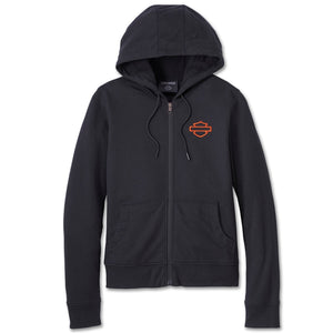 Harley-Davidson Women's Cora Mesh 2.0 Riding 3-IN-1 Jacket, Black/Orange 98144-23VW