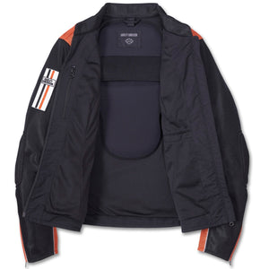 Harley-Davidson Women's Cora Mesh 2.0 Riding 3-IN-1 Jacket, Black/Orange 98144-23VW