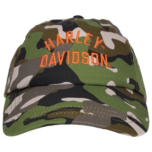 Harley-Davidson Toddler Boys' Camo Print Adjustable Twill Baseball Cap, Green 7279510