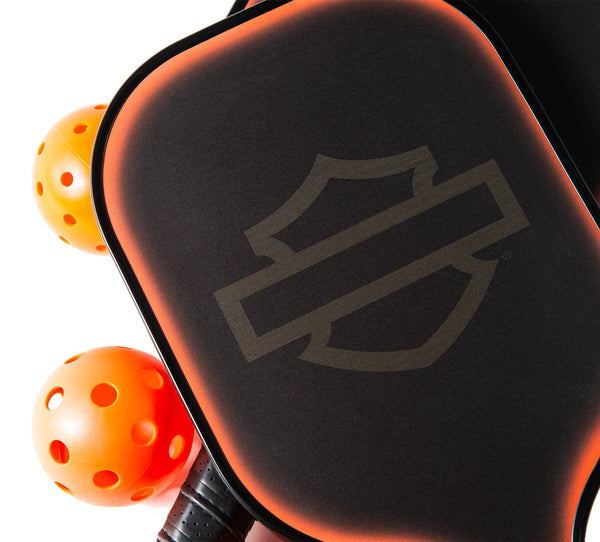 Harley-Davidson Stealth Carbon Fiber Paddles Pickleball Set, Black/Orange DW66302