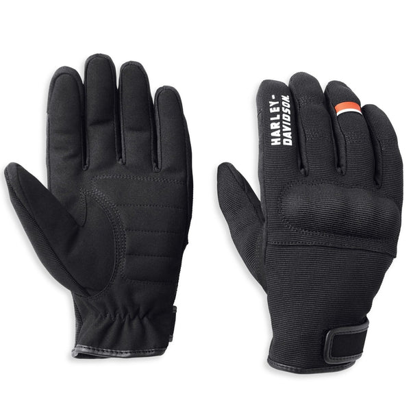 Harley-Davidson Men's South Shore Full-Finger Textile Gloves, Black 98148-22VM