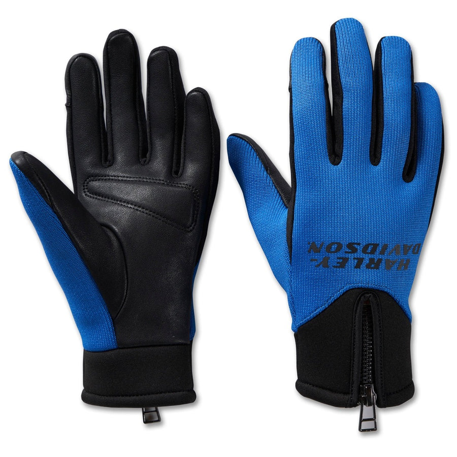 Harley-Davidson Women's Dyna Knit Mesh Riding Gloves, Blue/Black 98155-24VW