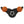 A black plastic bowfishing arrow nock with two orange rubber nocks, featuring a star-shaped cutout in the center and the brand name 'DEKA' embossed near the base.
