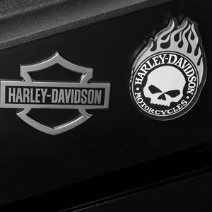 Harley-Davidson Hollow Open Bar & Shield 4" Heavy-Duty Magnet, Silver Plated 8018139