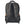The back view of a black backpack with padded shoulder straps, a breathable mesh back panel, and small orange accent details, shown on a plain white background.