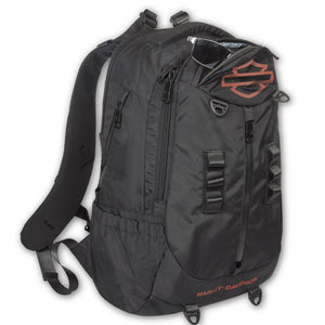 Harley-Davidson Oil Slick Bar & Shield Logo High-Density 19" X 12.5" Backpack, Rugged Black 90622