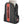 A black Harley-Davidson laptop backpack with a vertical orange stripe on the front featuring the brand name in black, a silver laptop partially inserted, and a small Harley-Davidson logo patch on the front pocket, shown on a white background.