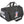 A black Harley-Davidson duffel bag with white logo text on the side and a red, white, and blue American flag patch on the front, shown on a white background.