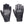 Pair of black leather gloves on a white background