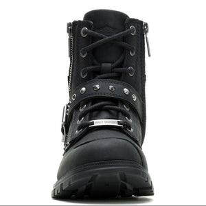 Harley-Davidson Women's Aurora Lace Black Motorcycle Boots, Black D87326