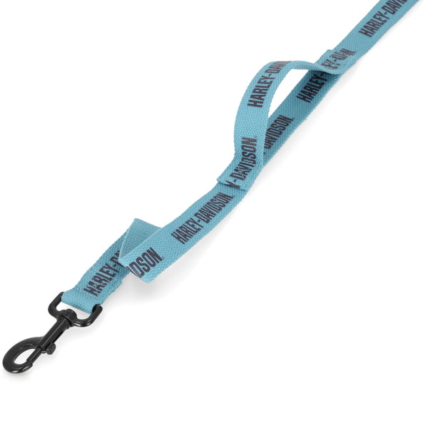 Harley-Davidson H-D Text Polyester 72" Pet Leash, Light Blue MPC104/40