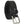 Black leather belt with a silver buckle on a white background