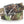Camouflage belt with silver buckle on a white background