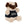 A plush puppy toy with cream-colored fur, dark brown ears and muzzle, wearing a black shirt with 'HARLEY-DAVIDSON' embroidered in white on the front, set against a plain white background.