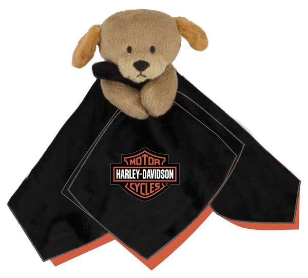 Harley-Davidson Infant Bar & Shield 'Cuddles' Blanket Pal Doggy Plush, Black,