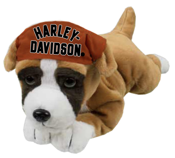Harley-Davidson Toddler 'Rumble Babe The Boxer' Cuddle Bud Plush Dog Animal, Brown 9959521