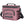 A pink soft-sided cooler bag with black and gray trim, featuring a top handle, front zip pocket with 'HARLEY-DAVIDSON' text, and a side mesh bottle holder, shown on a white background.