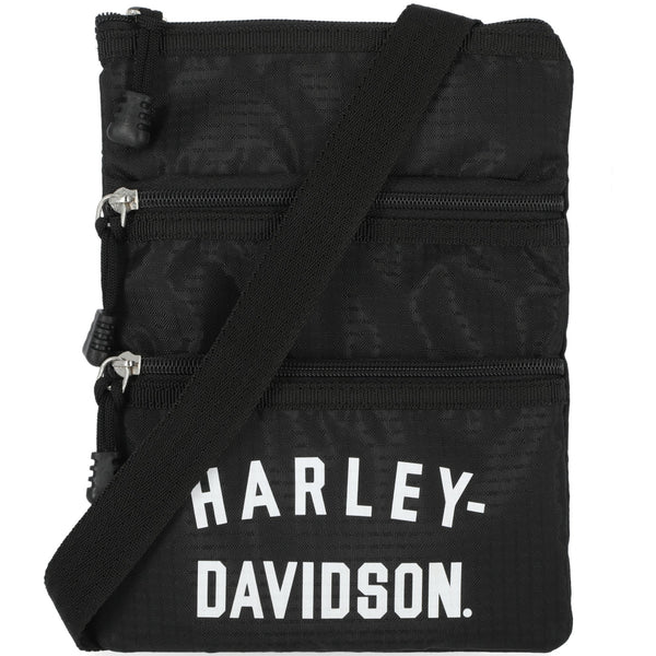 Harley-Davidson Women's H-D Scripted Logo Nylon Adjustable Crossbody Bag, MHW077/08