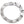 A silver-toned metal chain bracelet with square links, each engraved with the Harley-Davidson bar-and-arrow logo, shown on a plain white background.